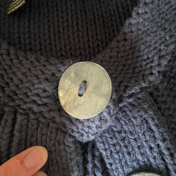 Fresh Produce navy Cardigan Sweater with Cable Knit - Picture 4 of 6